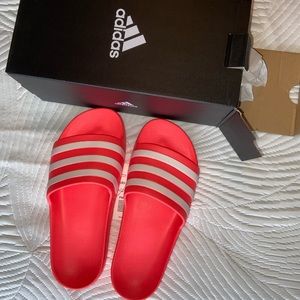 SOLD! NEW/NEVER USED Hot Pink Adidas Slides